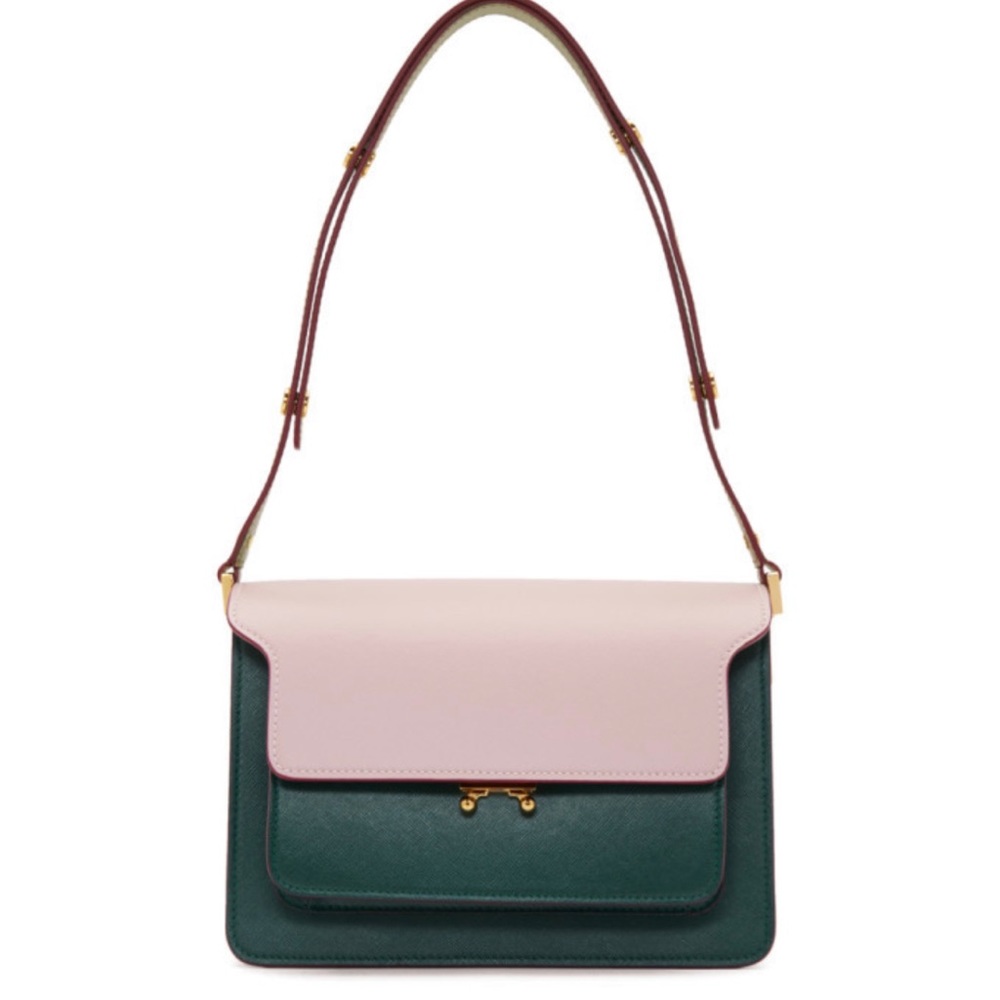 Marni Medium Trunk Bag Pink and Green
